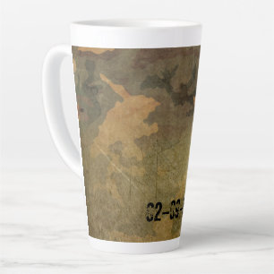 Groen camouflagepatroon vintage V2.0 Latte Mok