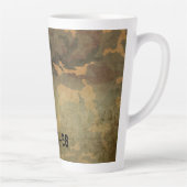 Groen camouflagepatroon vintage V2.0 Latte Mok (Rechts)