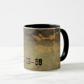 Groen camouflagepatroon vintage V2.0 Mok (Voorkant rechts)