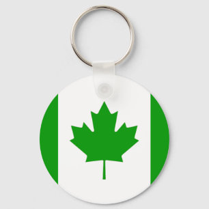 Groen Canada-vlag - Sleutelketen Sleutelhanger