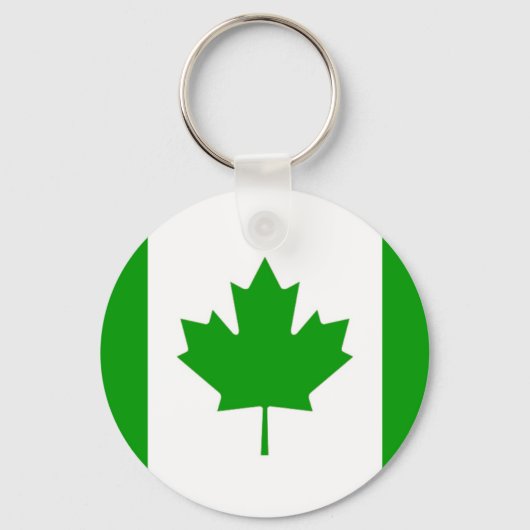 Groen Canada-vlag - Sleutelketen Sleutelhanger (Voorkant)