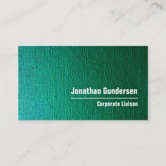 Groen Canvas Modern Professional Visitekaartje (Voorkant)