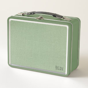 Groen Canvas Patroon Met Monogram