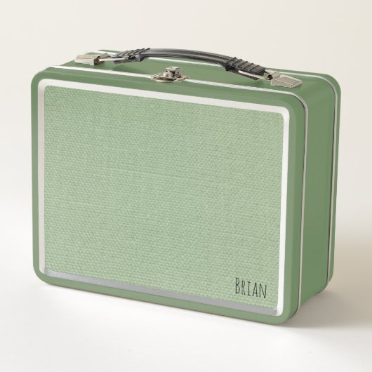Groen Canvas Patroon Met Monogram (Voorkant)