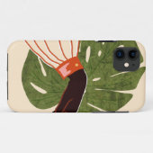 Groen canvas, rood accent Case-Mate iPhone case (Achterkant (horizontaal))