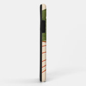 Groen canvas, rood accent Case-Mate iPhone case (Achterkant/rechts)