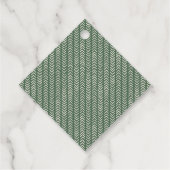 Groen Casual, kleurrijk Label met kerstdiamant (Achterkant)