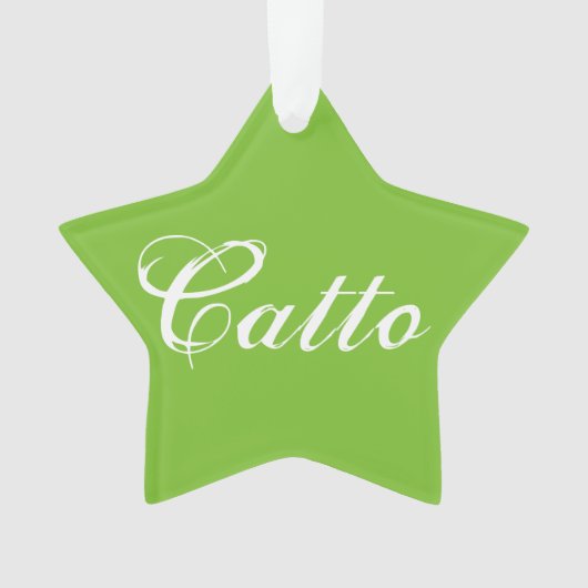 Groen "Catto" Star Ornament (voorkant)