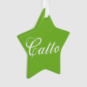 Groen "Catto" Star Ornament (voorkant)