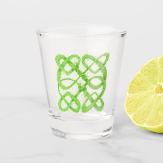 GROEN CELTIC KNOOP Shot Glass Glas (Voorkant)