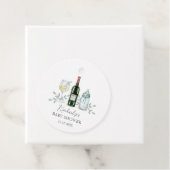 Groen Champagne Sip & See Baby shower Bedankjes Labels (In situ)