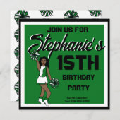 Groen Cheer #1 Uitnodiging (Voorkant / Achterkant)