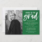 Groen | Cheers op de scriptgradatiepartij van het  Kaart (Voorkant)