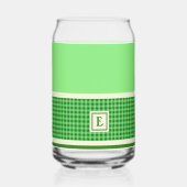 Groen chequemonogram blikvorm glas (Achterkant)