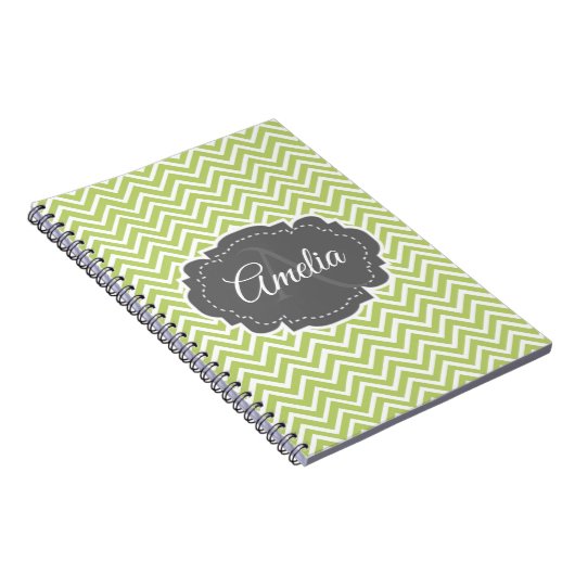 Groen Chevron Aangepast Notitieboek (Rechterzijde)