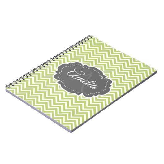 Groen Chevron Aangepast Notitieboek (Linkerzijde)