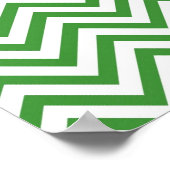 Groen Chevron Patroon Poster (Hoek)