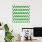 Groen Chevron Patroon Poster (Thuiskantoor)