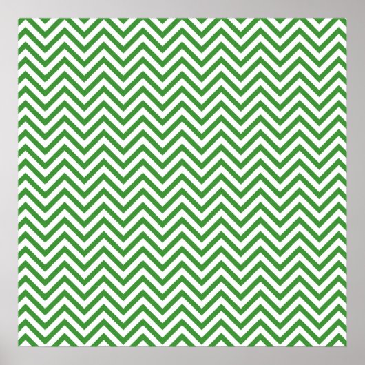 Groen Chevron Patroon Poster (Voorkant)