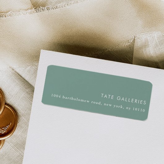 Groen Chic Modern Minimal Return Address Etiket