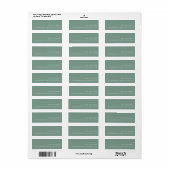 Groen Chic Modern Minimal Return Address Etiket (Full Sheet)