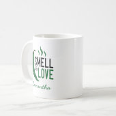 Groen Chili Ruik de liefde Koffiemok (Voorkant links)
