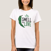 Groen Chili Ruik de liefde T-shirt (Voorkant)