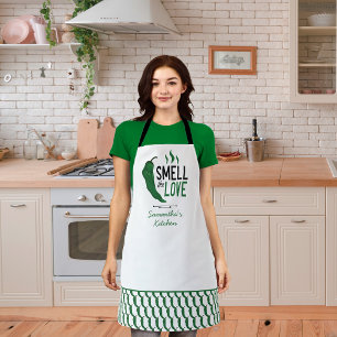 Groen Chili Ruik de Love Apron Schort