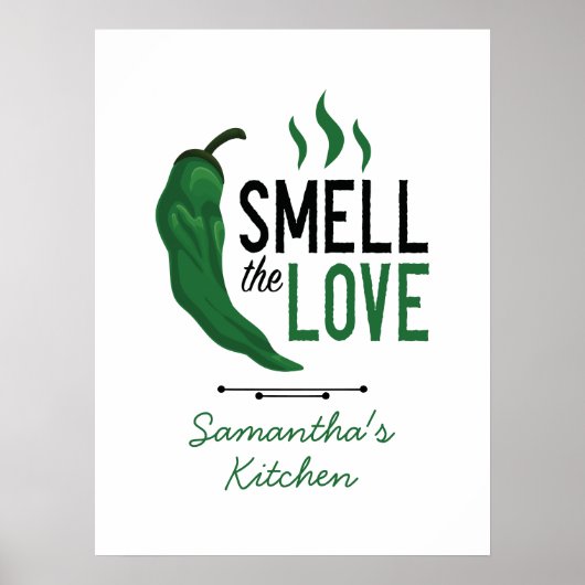 Groen Chili Ruik het Poster van de Liefde (Voorkant)