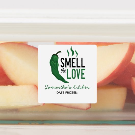 Groen Chili verkleint de liefdeslabels Labels (Aangebracht)