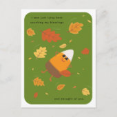 Groen | Chocolade Candy Corn | Thanksgiving Feestdagenkaart (Voorkant)