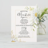 Groen Chrysanthemum Honeymoon Douche Kaart (Staand voorkant)