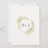 Groen Chrysanthemum Huwelijksreceptie Kaart (Achterkant)