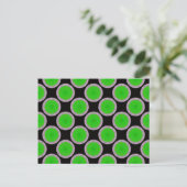 groen cirkelpatroon briefkaart (Staand voorkant)