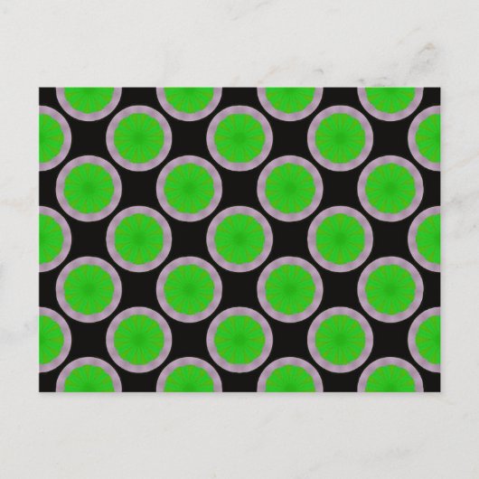 groen cirkelpatroon briefkaart (Voorkant)