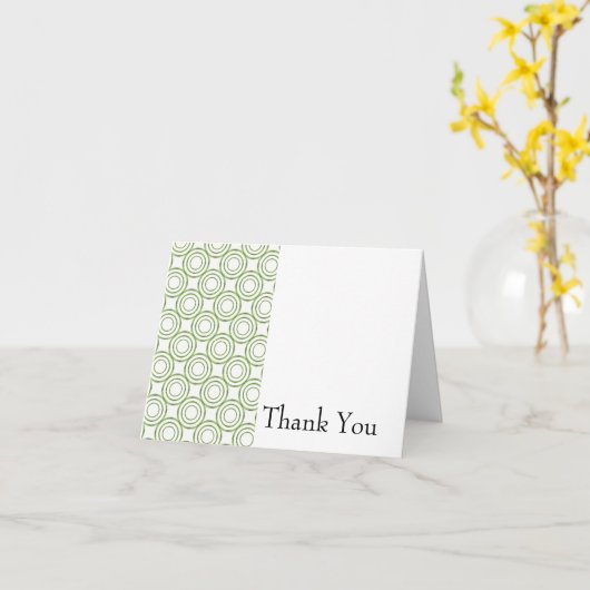 Groen cirkelpatroon Hartelijk dank Kaart (Gele Bloem)