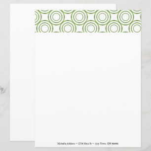 Groen  cirkelpatroon — Papier aanpassen