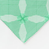 Groen cirkelvormige geometrisch patroon fleece deken (Hoek)