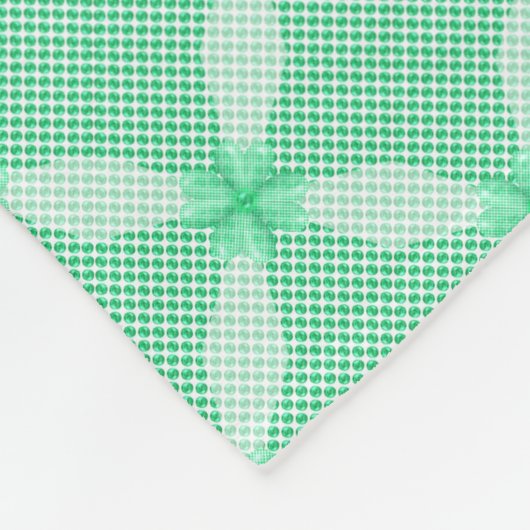 Groen cirkelvormige geometrisch patroon fleece deken (Hoek)