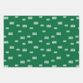 Groen "Class of" Dog Label en Stippen patroon Inpakpapier Vel (Voorkant 2)