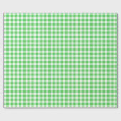 Groen Classic Gingham Checkered Pattern Cadeaupapier (Vlak)