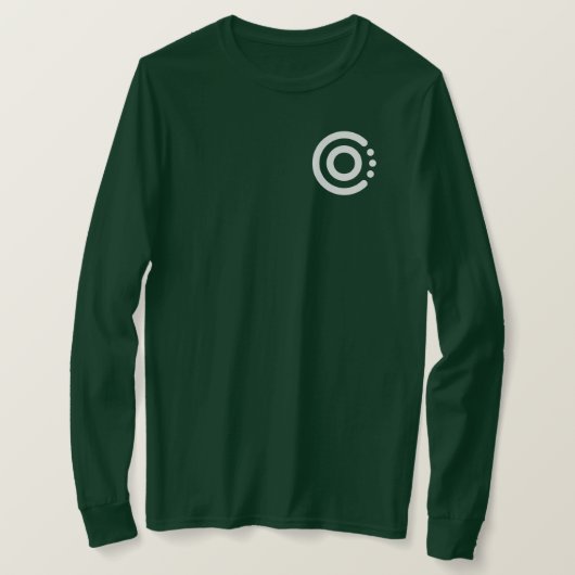 Groen CO T-shirt met lange mouwen (Design voorkant)