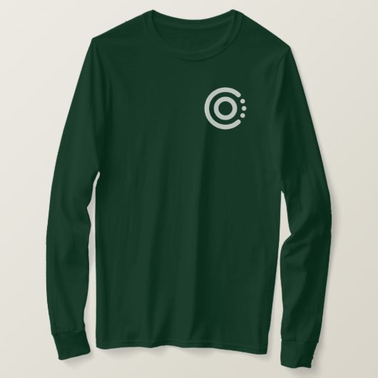 Groen CO T-shirt met lange mouwen (Design voorkant)