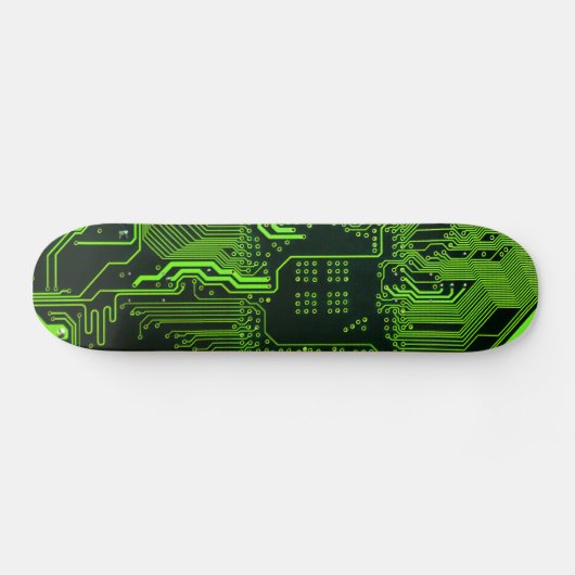 Groen computercircuit kool persoonlijk skateboard (Horizontaal)