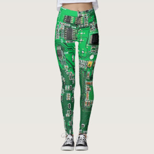 Groen computercircuit voor geek circuit leggings