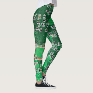 Groen computercircuit voor geek circuit leggings