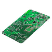 Groen computercircuit voor geek circuit magneet (Linkerzijde)