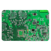 Groen computercircuit voor geek circuit magneet (Horizontaal)
