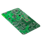 Groen computercircuit voor geek circuit magneet (Rechterzijde)