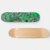 Groen computercircuit voor geek circuit skateboard (Horizontaal)